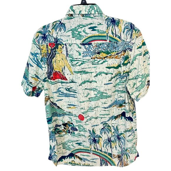 Mens 7 Diamonds Hawaiian Shirt Short Sleeve Button-Up Tropical Medium Large - Picture 2 of 5